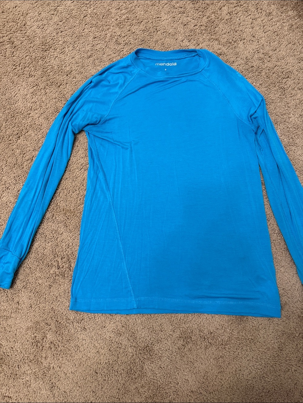 Mandala Under-scrub in Pacific Blue Long Sleeve Top